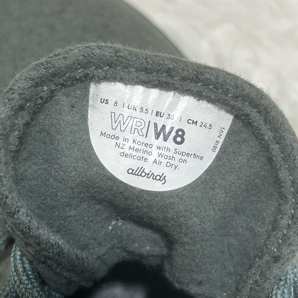AllBirds  Women's Wool Runner Green Size 8 - Picture 8 of 10